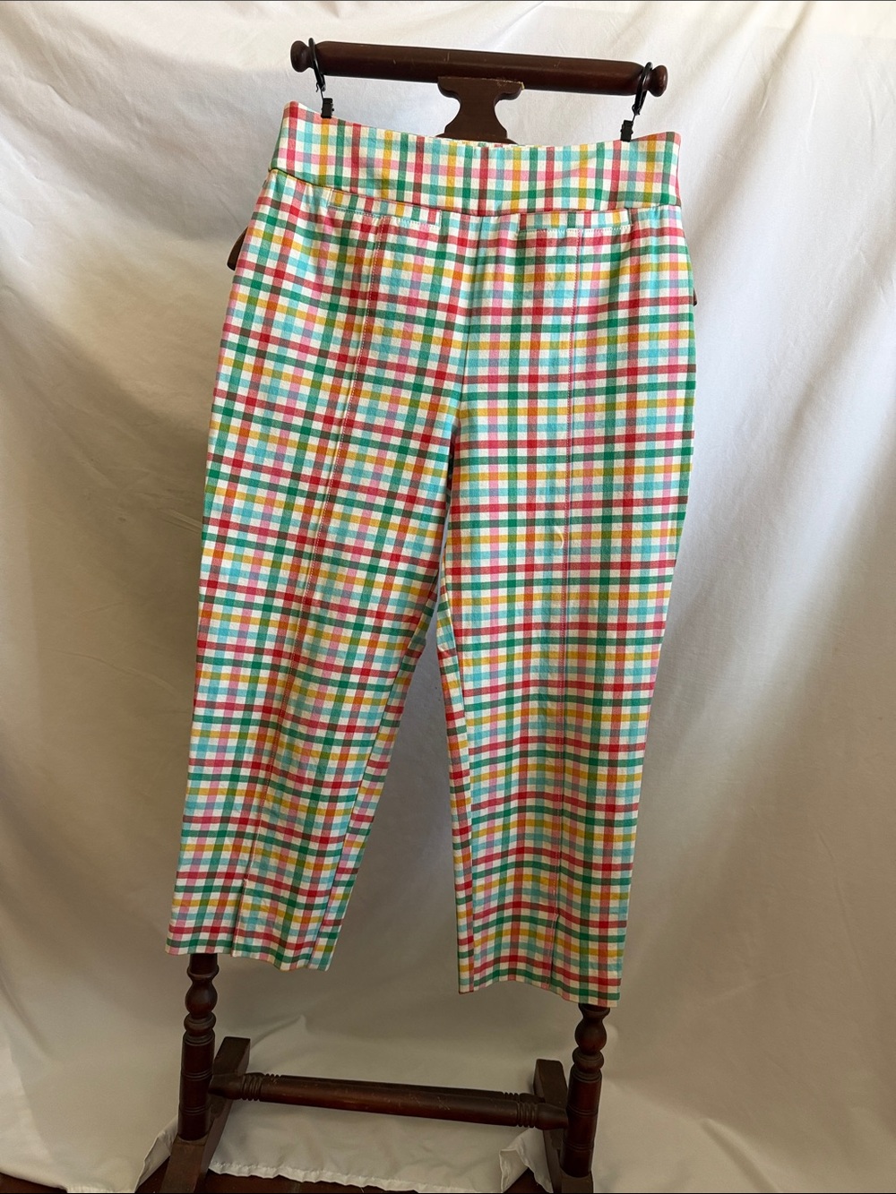 Maeve Multicolor Plaid Cropped Pants